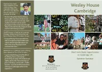 Wesley House Cambridge