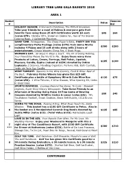 Library Tree Lane Gala Baskets 2018 Area 1 Continued