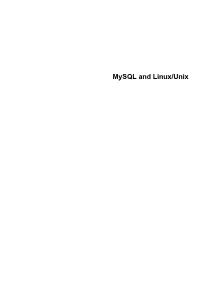 Mysql and Linux/Unix Abstract