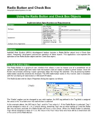 Radio Button and Check Box ©Copyright Indusoft Systems LLC 2006