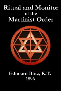 Ritual and Monitor of the Martinist Order By