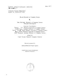 Stanford Artificial Intelligence Laboratory Memo AIM-.30 1