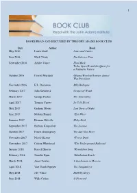 1 Books Read and Discussed by the John Adams Book