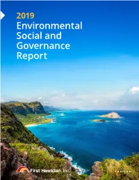 2019 Environmental, Social and Governance Report