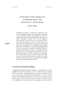 Authority with Ambiguity in Kierkegaard and Unamuno's Authorship