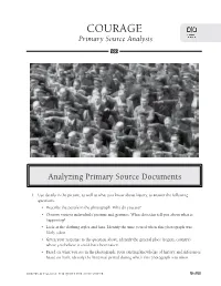 COURAGE Primary Source Analysis