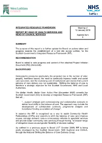 Integrated Resource Framework Report by Head