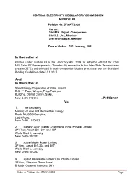 Petition Under Section 63 of the Electricity Act, 2003 for Adoption of Tariff for 1150 MW