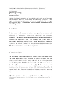 Ruthless Reductionism Or Multilevel Mechanisms?1