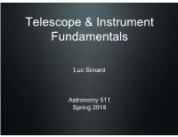 Telescope & Instrument Fundamentals