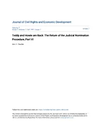 The Return of the Judicial Nomination Procedure, Part VI