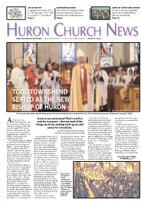 Todd Townshend Seated As the New Bishop of Huron