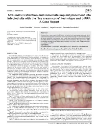Atraumatic Extraction and Immediate Implant Placement Into Infected Site with the “Ice Cream Cone” Technique and L-PRF: a Case Report
