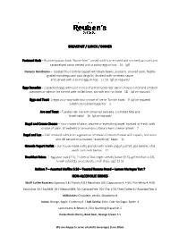 Breakfast / Lunch / Dinner Non-Alcoholic Drinks