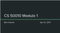 CS 50010 Module 1