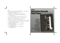 Immediate Records Vault Tapes 119