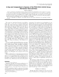 A Key and Compendium to Species of the Heterodera Avenae Group (Nematoda: Heteroderidae) Zafar A