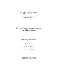 Faculteit Rechtsgeleerdheid Universiteit Gent Matthias Payne