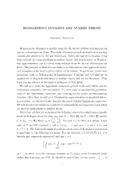 HOMOGENEOUS DYNAMICS and NUMBER THEORY Gregory