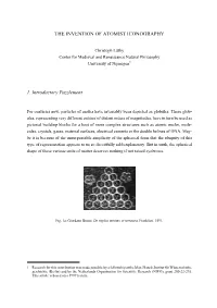 THE INVENTION of ATOMIST ICONOGRAPHY 1. Introductory