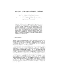 Ambient-Oriented Programming in Fractal