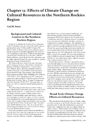 Climate Change Vulnerability and Adaptation
