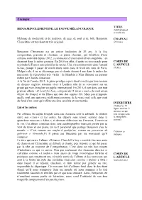 Exemple D'article