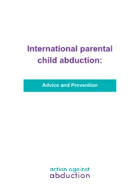 International Parental Child Abduction