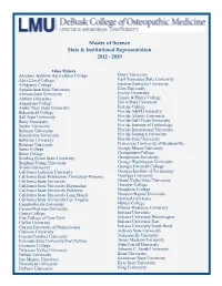 Master of Science State & Institutional