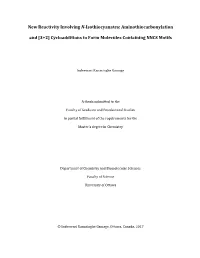 New Reactivity Involving N-Isothiocyanates: Aminothiocarbonylation