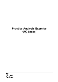 Practice Analysis Exercise 'UK Space'