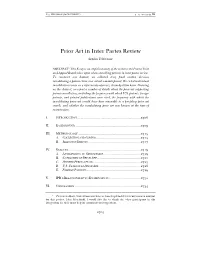 Prior Art in Inter Partes Review