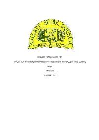 Request for Quotation for Application of Pavement
