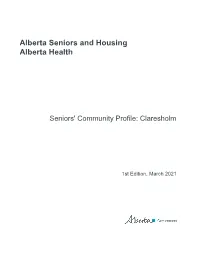 Seniors' Community Profile: Claresholm