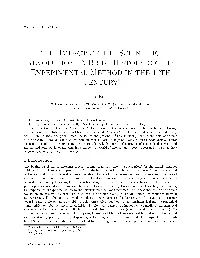 The Impact of the Scientific Revolution: a Brief History of the Experimental Method in the 17Th Century∗