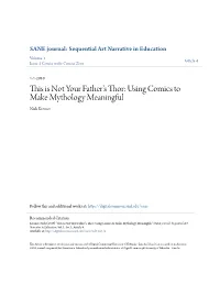 Using Comics to Make Mythology Meaningful," SANE Journal: Sequential Art Narrative in Education: Vol