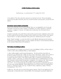 A Little Catechism on Sedevacantism by Dominicus