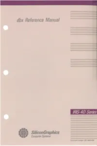 Dbx Reference Manual