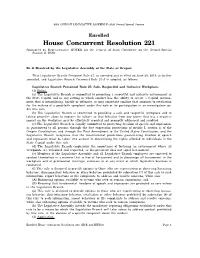 House Concurrent Resolution 221 Sponsored by Representative KOTEK (At the Request of Joint Committee on the Second Special Session of 2020)