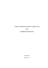 Land Use and Development Control Plan for Nandigram I & Ii Blocks
