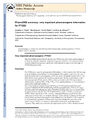 NIH Public Access Author Manuscript Pharmacogenet Genomics