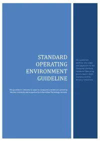 Standard Operating Environment Guideline