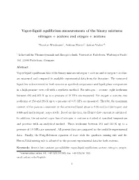 Vapor-Liquid Equilibrium Measurements of the Binary Mixtures Nitrogen + Acetone and Oxygen + Acetone