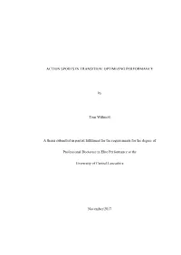 ACTION SPORTS in TRANSITION: OPTIMIZING PERFORMANCE By