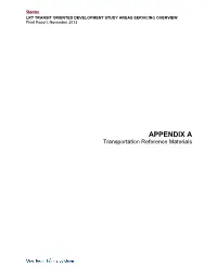 APPENDIX a Transportation Reference Materials