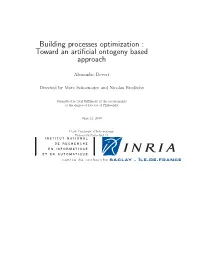 Building Processes Optimization : Toward an Artiﬁcial Ontogeny Based Approach