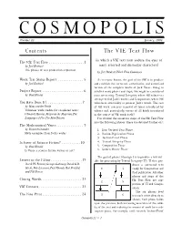 COSMOPOLIS Number 22 January, 2002
