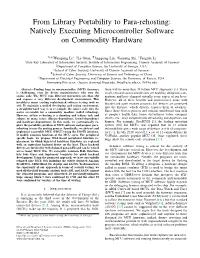 From Library Portability to Para-Rehosting: Natively Executing Microcontroller Software on Commodity Hardware