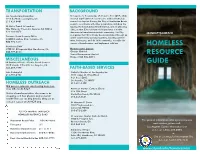 Homeless Resource Guide
