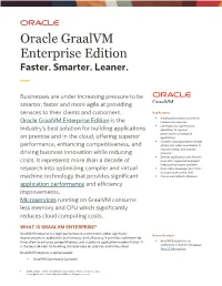 Oracle Graalvm Enterprise Edition Data Sheet